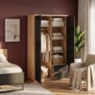 Forte Шкаф 115 см Auriquet «Дикий дуб натуральный» / «Чёрный», AUQS821L-Q362 - Home Club, изображение 2
