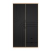 Forte Шкаф 115 см Auriquet «Дикий дуб натуральный» / «Чёрный», AUQS821L-Q362 - Home Club, изображение 4