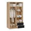 Forte Шкаф 115 см Auriquet «Дикий дуб натуральный» / «Чёрный», AUQS821L-Q362 - Home Club, изображение 9