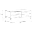 Forte Столик 110 см Poole, білий / біле скло Optiwhite, CFTT5025-C605 - Home Club, зображення 4