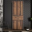 Forte Шафа 90 см з висувними ящиками Clif Old – Wood Vintage/Бетон, CLFR726-C546 - Home Club