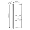 Forte Шафа 90 см з висувними ящиками Clif Old – Wood Vintage/Бетон, CLFR726-C546 - Home Club, зображення 5