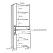 Forte Шафа 90 см з висувними ящиками Clif Old – Wood Vintage/Бетон, CLFR726-C546 - Home Club, зображення 6