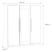 Forte Шафа з дзеркалом 180 см Helen, біла, HLNS931-120 - Home Club, зображення 7