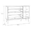 Forte Комода 125 см Harllson, дуб Mauvella, HLTK221REC-D108 - Home Club, зображення 8