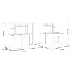 Forte Письмовий стіл 175 см Eriadu, дуб Artisan/білий, ERBB541-C979 - Home Club, зображення 7