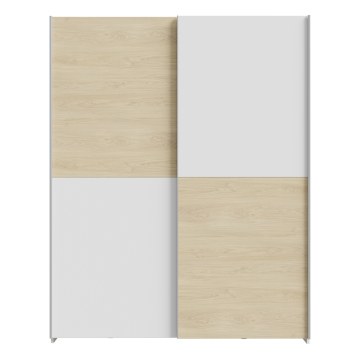 Forte Шкаф с раздвижными дверцами 150 см Schach&amp;matt, белый/дуб Puccini, SHMS72231-M870 - Home Club