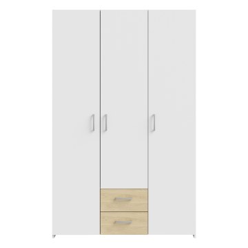 Forte Шкаф шириной 120 см с ящиками Econobox, белый/дуб Puccini, ECBS832-M870 - Home Club