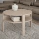 Forte Круглий журнальний столик з поличкою 75x75 см Tobago, пісочний, CFTT5024-U60 - Home Club
