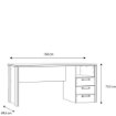 Forte Письменный стол в стиле винтаж-лофт 160x70 см с 3 ящиками Clif, CLFB212R-C546 - Home Club, изображение 8