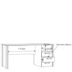 Forte Письменный стол в стиле винтаж-лофт 160x70 см с 3 ящиками Clif, CLFB212R-C546 - Home Club, изображение 9