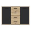 Forte Комод 120 см Antuza Дуб Artisan/Чорний, NTU231-M712 - Home Club, зображення 2
