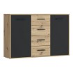 Forte Комод 120 см Antuza Дуб Artisan/Чорний, NTU231-M712 - Home Club, зображення 4
