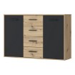 Forte Комод 120 см Antuza Дуб Artisan/Чорний, NTU231-M712 - Home Club, зображення 6
