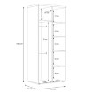 Forte Шафа 80 см Winnie Дуб Artisan/Білий, WNS92-C830 - Home Club, зображення 8