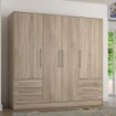 Forte Шкаф 210 см с ящиками Jupiter, дуб «Сонома», JPTS86-D30F - Home Club