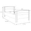Forte Односпальне ліжко 100x200 см Gloria, дуб «Сонома», GLRL10-D30 - Home Club, зображення 6