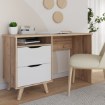 Forte Письменный стол 120 см Vankka с дубовой столешницей / белый, VNKB121-L25 - Home Club