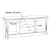 Forte Тв-тумба 160 см Encanto, белая сосна, ENCT233-S13 - Home Club, изображение 4