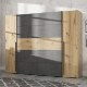 Forte Шкаф с раздвижными дверцами 270 см Narago, дуб Artisan/бетон, NRGS82511-C752 - Home Club