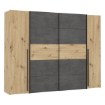 Forte Шкаф с раздвижными дверцами 270 см Narago, дуб Artisan/бетон, NRGS82511-C752 - Home Club, изображение 4