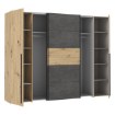 Forte Шкаф с раздвижными дверцами 270 см Narago, дуб Artisan/бетон, NRGS82511-C752 - Home Club, изображение 5