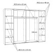 Forte Шкаф с раздвижными дверцами 270 см Narago, дуб Artisan/бетон, NRGS82511-C752 - Home Club, изображение 7