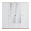 Forte Шкаф 220 см Pontypool, белый/дуб «Рива», PNTS941-Q214 - Home Club, изображение 4
