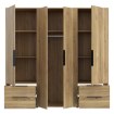 Forte Шкаф 210 см с ящиками Orkney, дуб Mauvella, OKYS841-D108 - Home Club, изображение 6