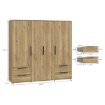 Forte Шкаф 210 см с ящиками Orkney, дуб Mauvella, OKYS841-D108 - Home Club, изображение 12