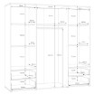 Forte Шкаф 210 см с ящиками Orkney, дуб Mauvella, OKYS841-D108 - Home Club, изображение 13