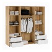 Forte Шкаф 205 см Orkney, дуб «Маувелла» / белый глянцевый, OKYS841-Q344 - Home Club, изображение 2