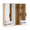 Forte Шкаф 205 см Orkney, дуб «Маувелла» / белый глянцевый, OKYS841-Q344 - Home Club, изображение 6