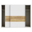 Forte Шкаф с раздвижными дверцами 270 см Mayacus, белый/дуб Mauvella, RCQS12414-M949 - Home Club, изображение 3