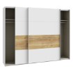 Forte Шкаф с раздвижными дверцами 270 см Mayacus, белый/дуб Mauvella, RCQS12414-M949 - Home Club, изображение 5