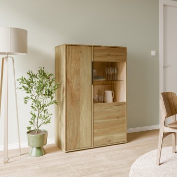 Forte Витрина 90 см Orkney, дуб Mauvella, OKYV321R-D108 - Home Club