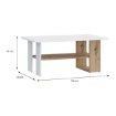 Forte Столик 110 см Coffee Tables Білий/Дуб Artisan, CFTT5210-M256 - Home Club, зображення 5