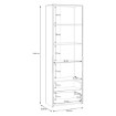 Forte Стеллаж 65 см Culgoa, белый / дуб Artisan, CUGR711-M576 - Home Club, изображение 7