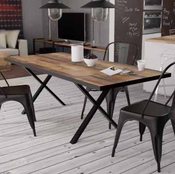 Forte Столешница 160 см Tables Old – Wood Vintage/Черный матовый, TBLT412-M379 - Home Club
