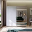 Forte Розсувна шафа з дзеркалом 190 см Schach&matt, біла, SHMS42233-120 - Home Club
