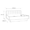 Forte Двоспальне ліжко 180x200 см Clif Old – Wood Vintage/Beton, BVNL2802-C748 - Home Club, зображення 4