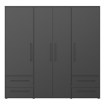 Forte Шкаф 205 см Jupiter, чёрный, MKSS841-Z13 - Home Club, изображение 4
