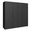 Forte Шкаф 205 см Jupiter, чёрный, MKSS841-Z13 - Home Club, изображение 6