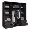 Forte Шкаф 205 см Jupiter, чёрный, MKSS841-Z13 - Home Club, изображение 8