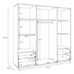 Forte Шкаф 205 см Jupiter, чёрный, MKSS841-Z13 - Home Club, изображение 10