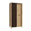 Forte Шафа з ламелями 100 см Jytana Дуб Mauvella/Чорний, JTNS821L-M635 - Home Club, зображення 2