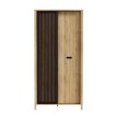 Forte Шафа з ламелями 100 см Jytana Дуб Mauvella/Чорний, JTNS821L-M635 - Home Club, зображення 4