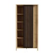 Forte Шафа з ламелями 100 см Jytana Дуб Mauvella/Чорний, JTNS821L-M635 - Home Club, зображення 5