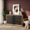 Forte Комод 150 см Auriquet «Дикий дуб натуральный» / «Чёрный», AUQK221L-Q362 - Home Club