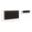 Forte Комод 150 см Auriquet «Дикий дуб натуральный» / «Чёрный», AUQK221L-Q362 - Home Club, изображение 6